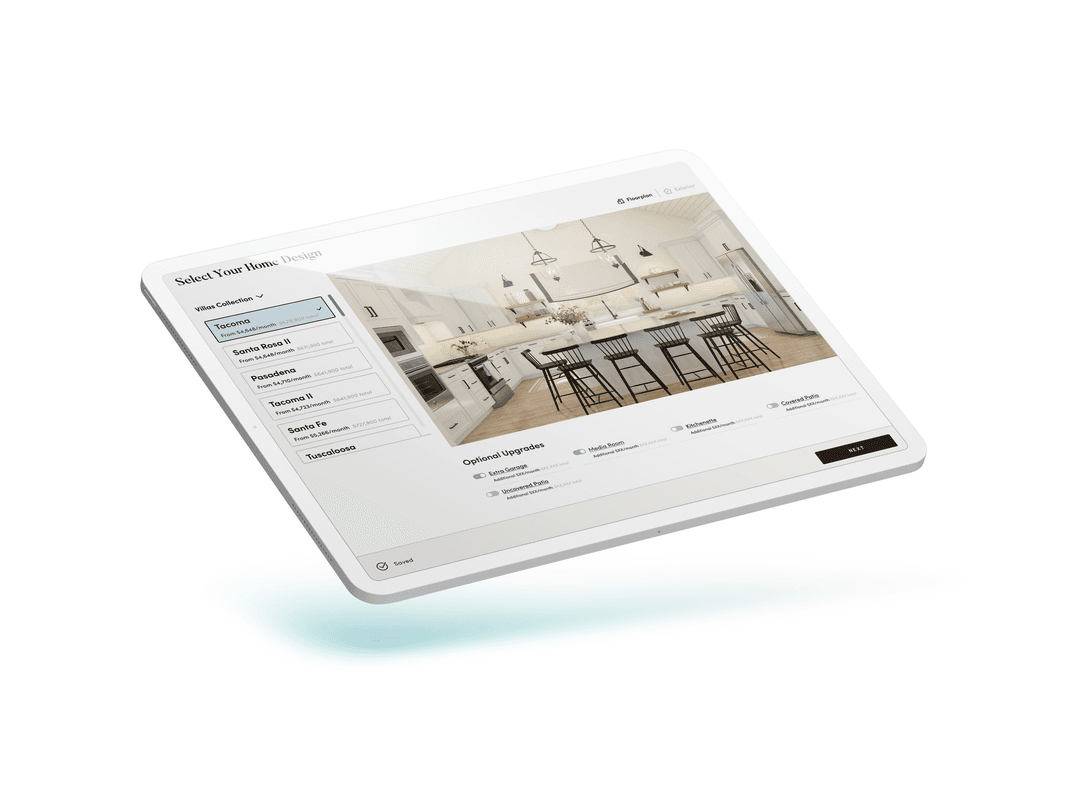 Design and Price tool on ipad